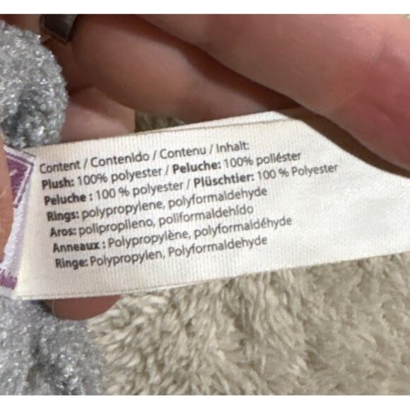 Scentsy Buddy Mouse Plush Toy With Polka Dot Legs & Bow Tie Gray Teal 12" - Picture 6 of 7